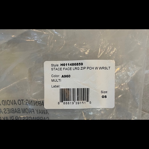 Alice+Olivia Stace Face Large Zip Pouch w/ Multicolor Wristlet NWT Pristine - Picture 8 of 13